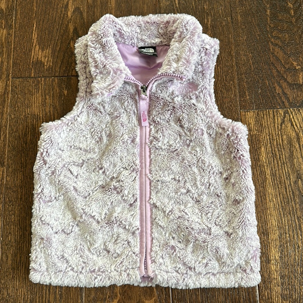 North face vest, 3T, fleece, lavender girls